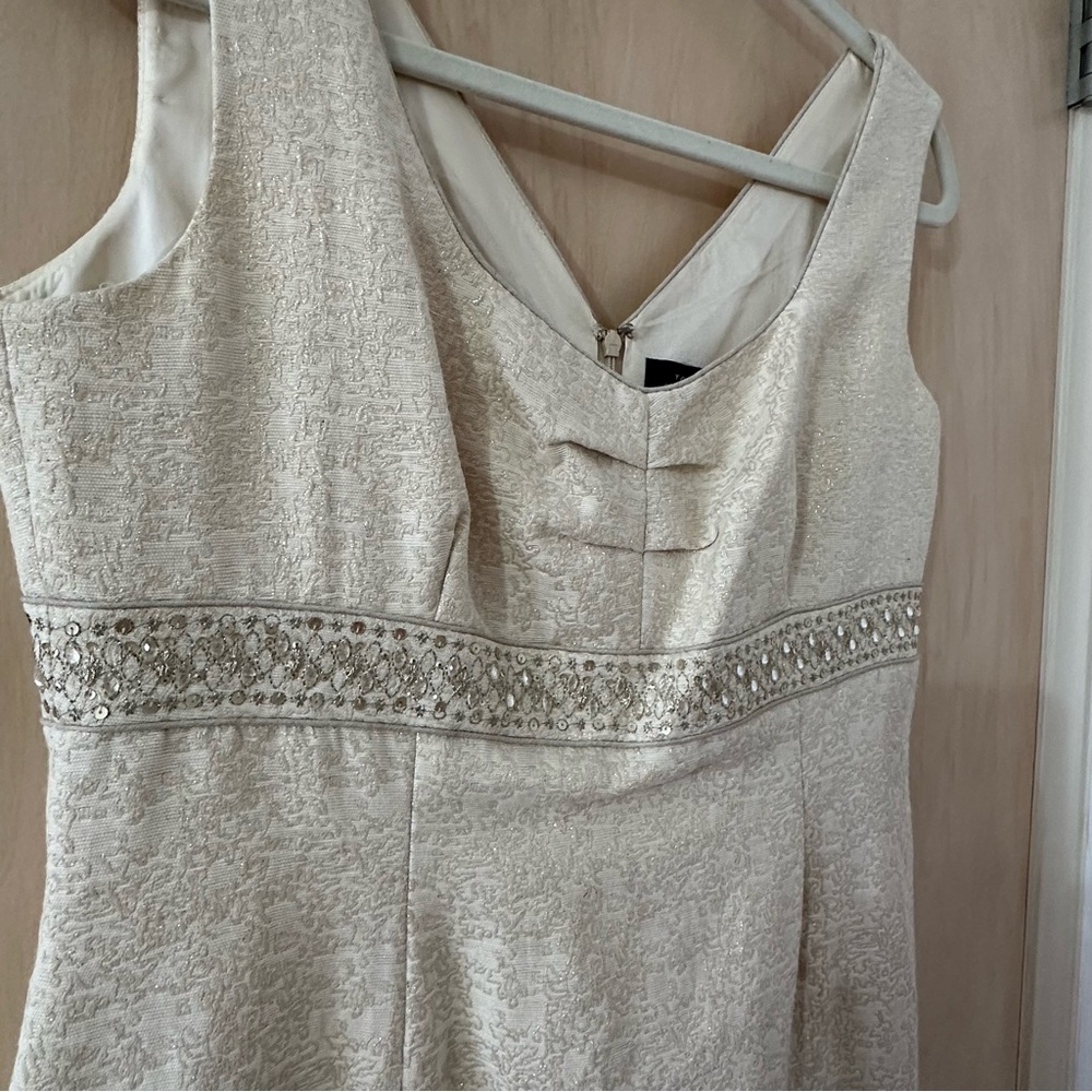 Tahari Mother of the Bride Cream Dress with Jacket - Picture 8 of 13